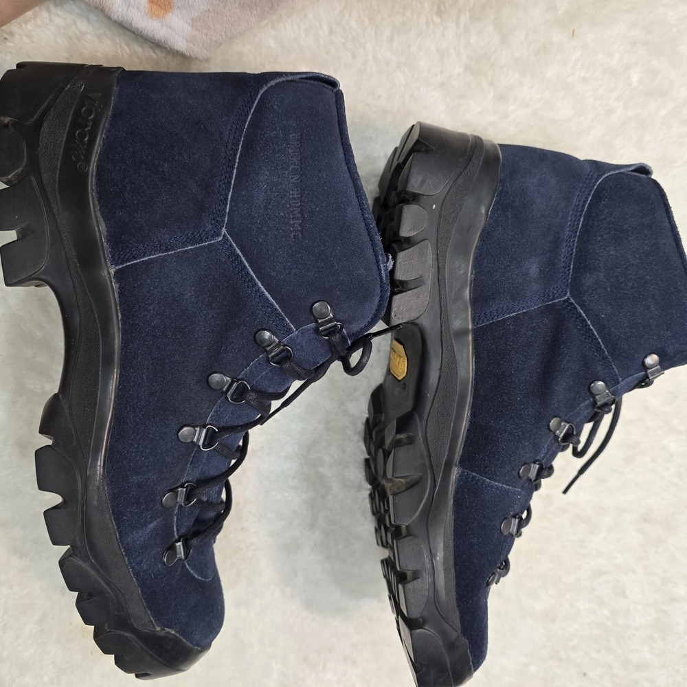 Broken Homme Navy Blue‎ Suede Hiking Boots - Men's Size US 13 / EU 47 - Vibram